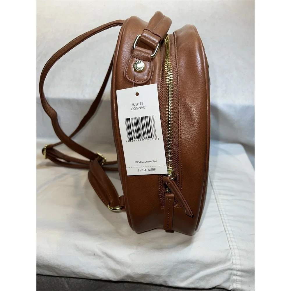 NWT Steve Madden Buelle 2 Cognac Purse‎ Backpack Pocket Book